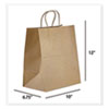 Kraft Paper Bags, Bistro, 10 x 6.75 x 12, Natural, 250/Carton