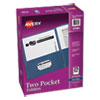 <strong>Avery®</strong><br />Two-Pocket Folder, 40-Sheet Capacity, 11 x 8.5, Dark Blue, 25/Box
