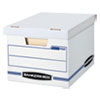 <strong>Bankers Box®</strong><br />STOR/FILE Basic-Duty Storage Boxes, Letter/Legal Files, 12.5" x 16.25" x 10.5", White/Blue, 12/Carton