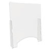 Counter Top Barrier with Pass Thru, 31.75" x 6" x 36", Polycarbonate, Clear, 2/Carton
