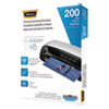 <strong>Fellowes®</strong><br />Laminating Pouches, 3 mil, 9" x 11.5", Gloss Clear, 200/Pack