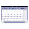 Monthly Desk Pad Calendar, 17.75 x 10.88, White/Blue/Green Sheets, Black Binding, Clear Corners, 12-Month (Jan to Dec): 2023