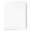 Preprinted Legal Exhibit Side Tab Index Dividers, Avery Style, 25-Tab, 51 To 75, 11 X 8.5, White, 1 Set, (1332)