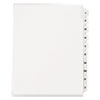 Preprinted Legal Exhibit Side Tab Index Dividers, Allstate Style, 10-Tab, I To X, 11 X 8.5, White, 1 Set