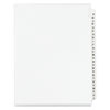 Preprinted Legal Exhibit Side Tab Index Dividers, Avery Style, 26-Tab, A To Z, 11 X 8.5, White, 1 Set, (1400)