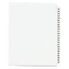 Preprinted Legal Exhibit Side Tab Index Dividers, Avery Style, 25-Tab, 101 To 125, 11 X 8.5, White, 1 Set, (1334)