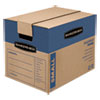 Smoothmove Prime Moving And Storage Boxes, Small, Regular Slotted Container (rsc), 16 X 12 X 12, Brown Kraft/blue, 15/carton