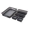 Plastic Weave Bin, Desk Organization Set, 13.8" x 10.1" x 4.68", Black, 5/Pack