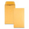 Kraft Coin and Small Parts Envelope, #7, Square Flap, Gummed Closure, 3.5 x 6.5, Brown Kraft, 500/Box