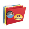 TUFF Hanging Folders with Easy Slide Tab, Letter Size, 1/3-Cut Tabs, Assorted Colors, 15/Box