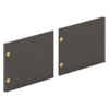 Pair of Mod Laminate Doors for 72"W Mod Desk Hutch, 17.87 x 14.83, Slate Teak