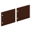 Pair of Mod Laminate Doors for 72"W Mod Desk Hutch, 17.87 x 14.83, Traditional Mahogany