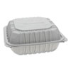 Vented Microwavable Hinged-Lid Takeout Container, 8.5 X 8.5 X 3.1, White, 146/carton