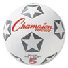 <strong>Champion Sports</strong><br />Rubber Sports Ball, For Soccer, No. 5 Size, White/Black