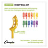 <strong>Champion Sports</strong><br />Scoop Ball Set, Plastic, Assorted Colors, 2 Scoops,1 Ball/Set, 6/Set