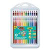 Kids Coloring Combo Pack in Durable Case, 12 Each: Colored Pencils, Crayons, Markers