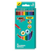 Kids Coloring Pencils, 0.7 mm, Assorted Lead and Barrel Colors, 12/Pack
