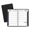 Daily Appointment Book with 15-Minute Appointments, One Day/Page: Mon to Sun, 8 x 5, Black Cover, 12-Month (Jan to Dec): 2024