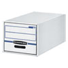 Stor/drawer Basic Space-Savings Storage Drawers, Legal Files, 16.75" X 19.5" X 11.5", White/blue, 6/carton