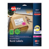 High-Visibility Id Labels, Laser Printers, 2.25" Dia., Assorted, 12/sheet, 15 Sheets/pack