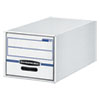 Stor/drawer Basic Space-Savings Storage Drawers, Letter Files, 14" X 25.5" X 11.5", White/blue, 6/carton