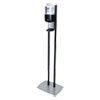 ES6 Hand Sanitizer Floor Stand with Dispenser, 1,200 mL, 13.5 x 5 x 28.5, Graphite/Silver