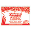 Colored Pencils Classpack, 10 Assorted Lead/Barrel Colors, 10 Pencils/Set, 25 Sets/Carton