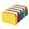 Colored File Pockets, 3.5" Expansion, Letter Size, Assorted, 5/pack