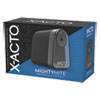 <strong>X-ACTO®</strong><br />Model 19501 Mighty Mite Home Office Electric Pencil Sharpener, AC-Powered, 3.5 x 5.5 x 4.5, Black/Gray/Smoke