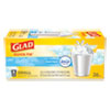 <strong>Glad®</strong><br />OdorShield Quick-Tie Small Trash Bags, 4 gal, 0.5 mil, 8" x 18", White, 26 Bags/Box, 6 Boxes/Carton