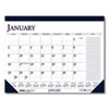 <strong>House of Doolittle™</strong><br />Recycled Two-Color Monthly Desk Pad Calendar with Notes Section, 22 x 17, Blue Binding/Corners, 12-Month (Jan-Dec): 2023