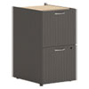 <strong>HON®</strong><br />Mod Support Pedestal, Left or Right, 2 Legal/Letter-Size File Drawers, Slate Teak, 15" x 20" x 28"
