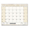 Recycled Monthly Horizontal Wall Calendar, Marble Stone Artwork, 14.88 x 12, White/Sand Sheets, 12-Month (Jan to Dec): 2025