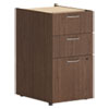 <strong>HON®</strong><br />Mod Support Pedestal, Left or Right, 3-Drawers: Box/Box/File, Legal/Letter, Sepia Walnut, 15" x 20" x 28"