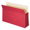 Colored File Pockets, 3.5" Expansion, Legal Size, Red