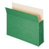 Colored File Pockets, 3.5" Expansion, Letter Size, Green