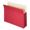 Colored File Pockets, 3.5" Expansion, Letter Size, Red