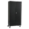 Assembled Mobile Storage Cabinet, with Adjustable Shelves 36w x 24d x 66h, Black