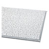 Fissured Ceiling Tiles, Angled Tegular (0.94"), 24" x 24" x 0.63", White, 16/Carton