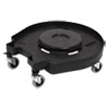 Click-Connect Waste Receptacle Dolly, Female End, For 32 to 44 gal Receptacles, 22.25 x 20.3 x 6.6, Black