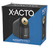 <strong>X-ACTO®</strong><br />Model 1606 Mighty Pro Electric Pencil Sharpener, AC-Powered, 4 x 8 x 7.5, Black/Gold/Smoke