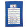 Standard Pocket Chart, 10 Pockets, 34 x 50, Blue