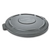 <strong>Rubbermaid® Commercial</strong><br />Round Flat Top Lid, for 32 gal Round BRUTE Containers, 22.25" Diameter, Gray
