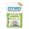 <strong>DYMO®</strong><br />LetraTag Paper/Plastic Label Tape Value Pack, 0.5" x 13 ft, Assorted, 3/Pack