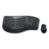 <strong>Adesso</strong><br />WKB1500GB Wireless Ergonomic Keyboard and Mouse, 2.4 GHz Frequency/30 ft Wireless Range, Black