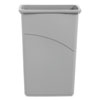 <strong>Boardwalk®</strong><br />Slim Waste Container, 23 gal, Plastic, Gray