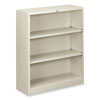 <strong>HON®</strong><br />Metal Bookcase, Three-Shelf, 34.5w x 12.63d x 41h, Light Gray