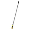 Fiberglass Gripper Mop Handle, 1" dia x 60", Gray/Yellow