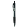 <strong>Universal™</strong><br />Comfort Grip Gel Pen, Retractable, Medium 0.7 mm, Black Ink, Smoke Barrel, Dozen