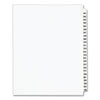 Preprinted Legal Exhibit Side Tab Index Dividers, Avery Style, 25-Tab, 201 To 225, 11 X 8.5, White, 1 Set, (1338)